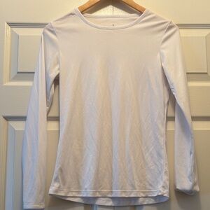 Cuddl Duds White Long Sleeve Tee